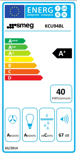 Energy Class A - Full EU energy label
