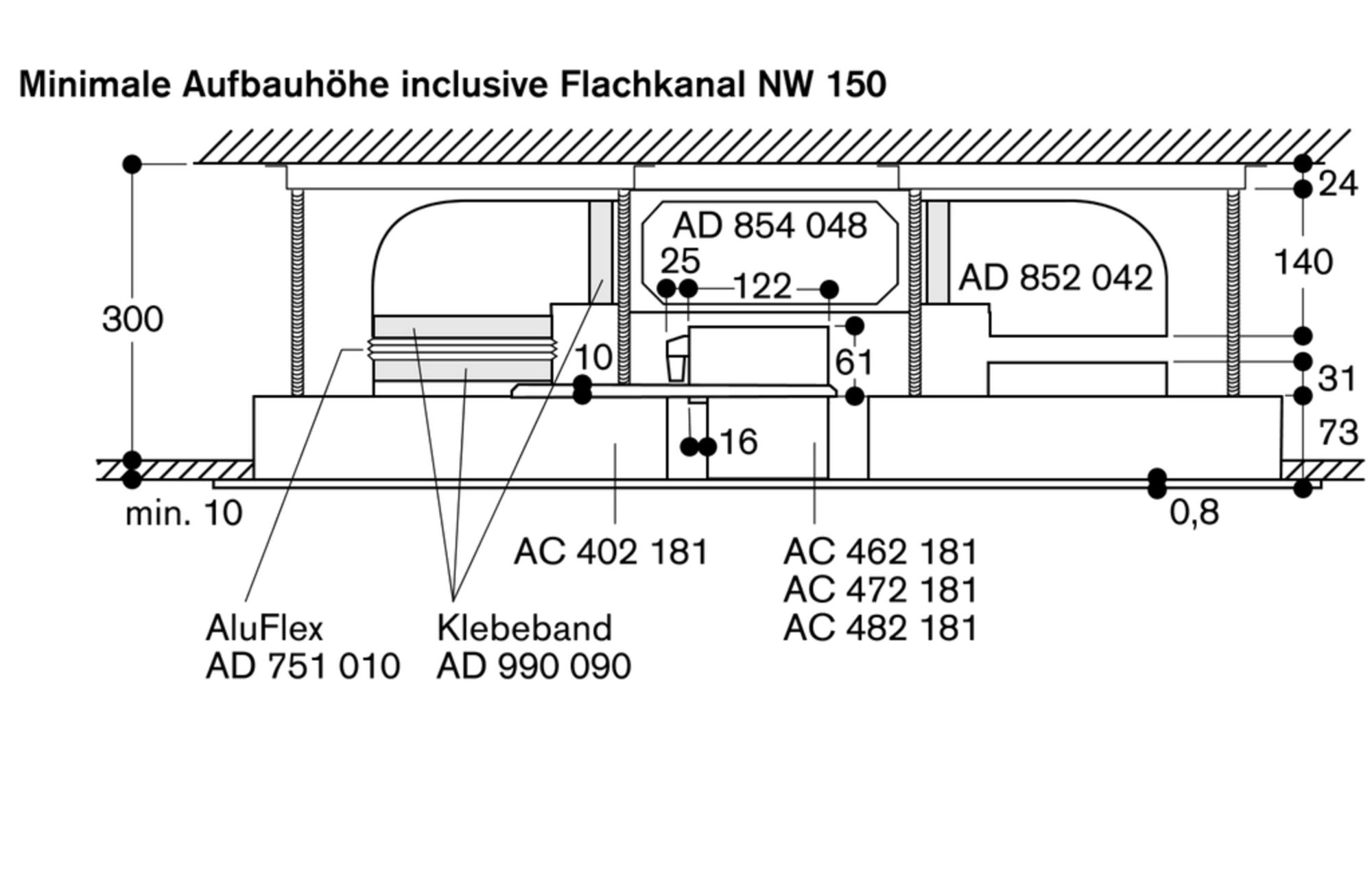 Gaggenau AC402181 Deckenhaube Edelstahl