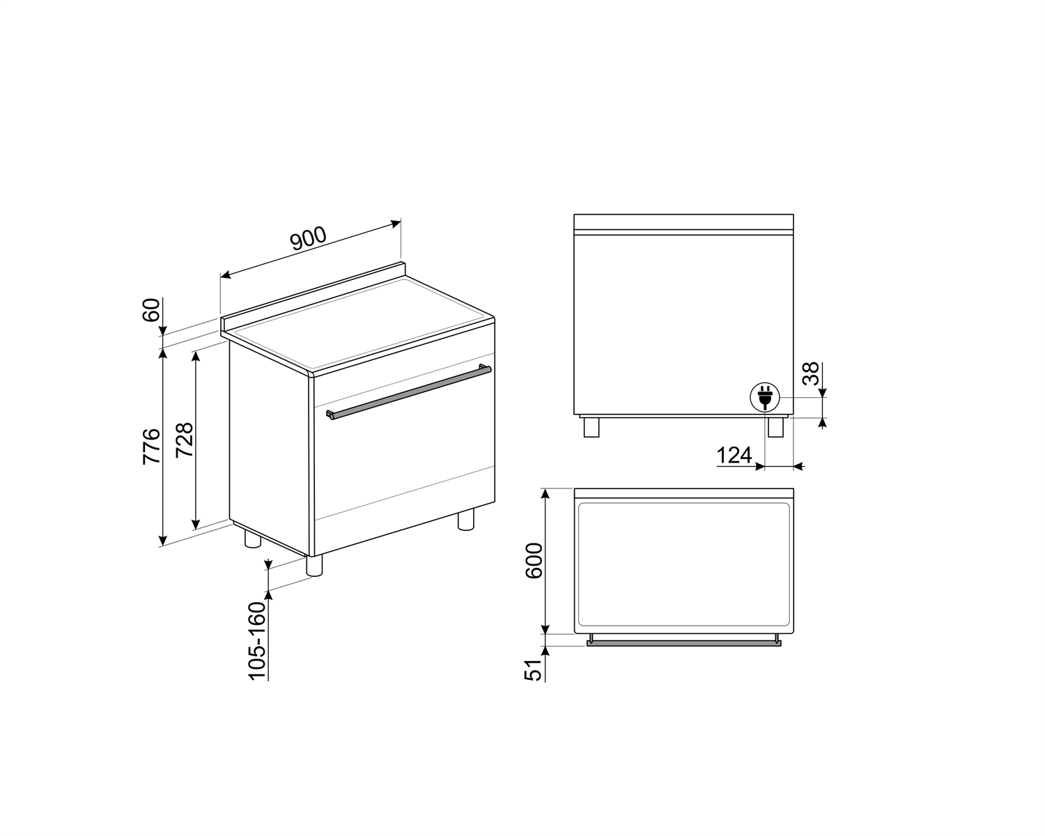 Smeg SUK91CMX9 Stand-Herd Edelstahl