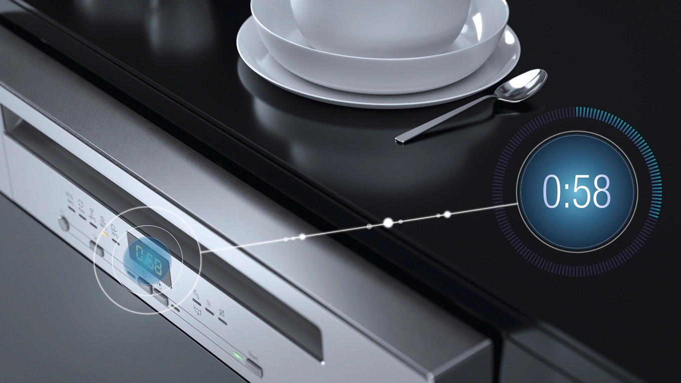 miele geschirrspüler kurzprogramm Bedienleiste am miele geschirrspüler mit einer Grafik für das Spülmaschinen-kurzprogramm