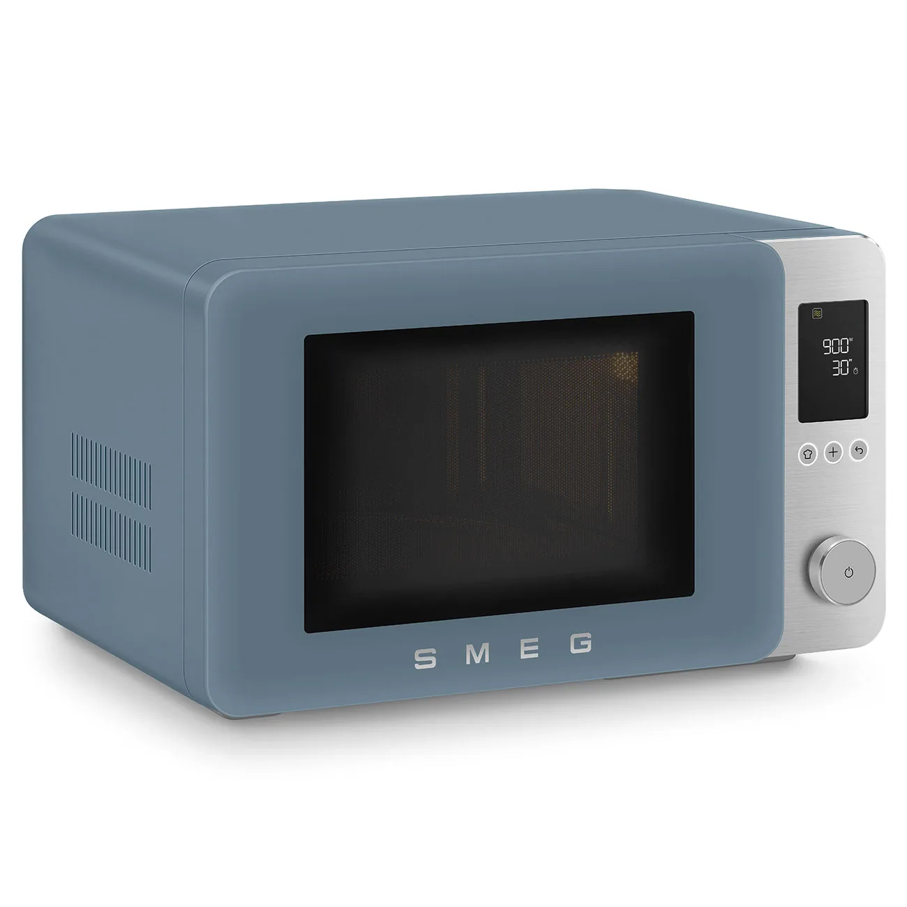 Smeg MOC02SBMEU Kombi-Tisch-Mikrowelle Storm Blue-Matt-Aluminium