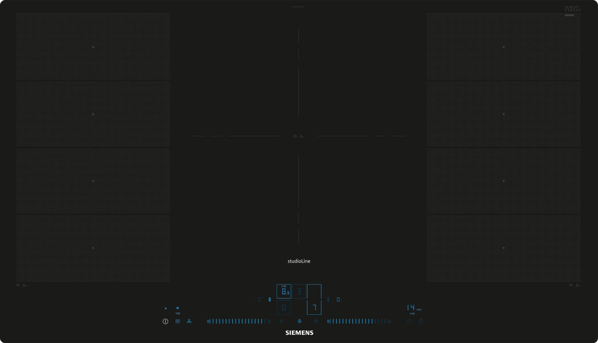 Siemens EX907NVV6E Einbau-Induktionskochfeld Schwarz