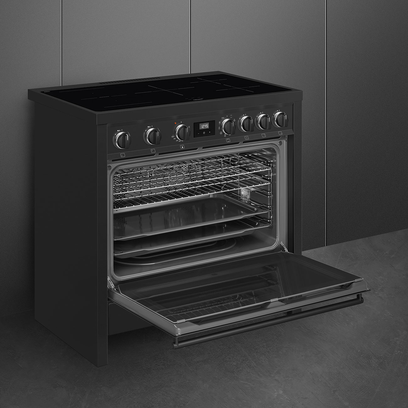 Smeg B95IMAN9 Induktions-Standherd Anthrazit