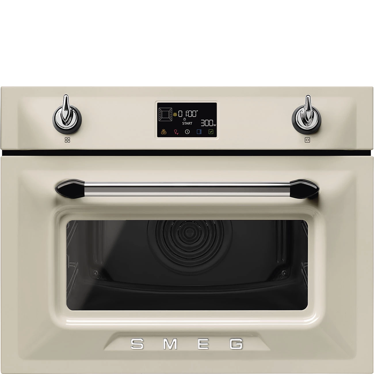 Smeg SO4902M1P Einbau-Backofen mit Mikrowellenfunktion Creme