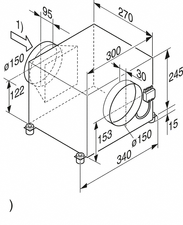 Miele ABLG 202 Externes Gebläse 