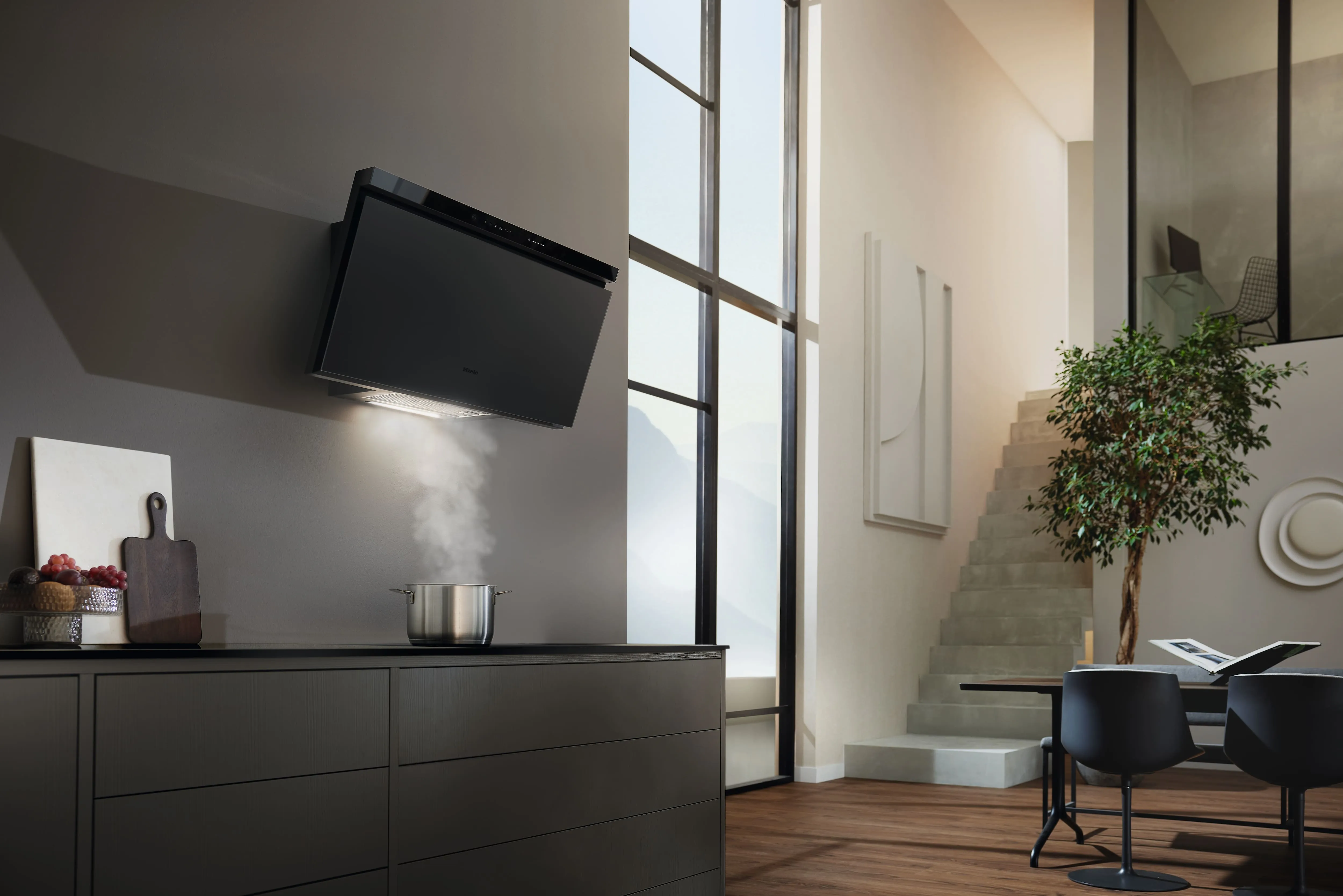 Miele DAH 4980 Sienna 125 Gala Edition Wand-Dunstabzugshaube Obsidianschwarz matt