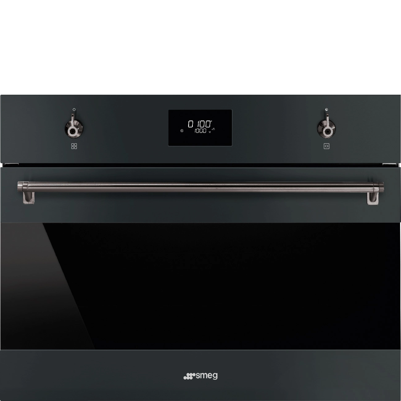 Smeg SO4301M0N Einbau-Kompaktbackofen mit Mikrowellenfunktion Schwarz