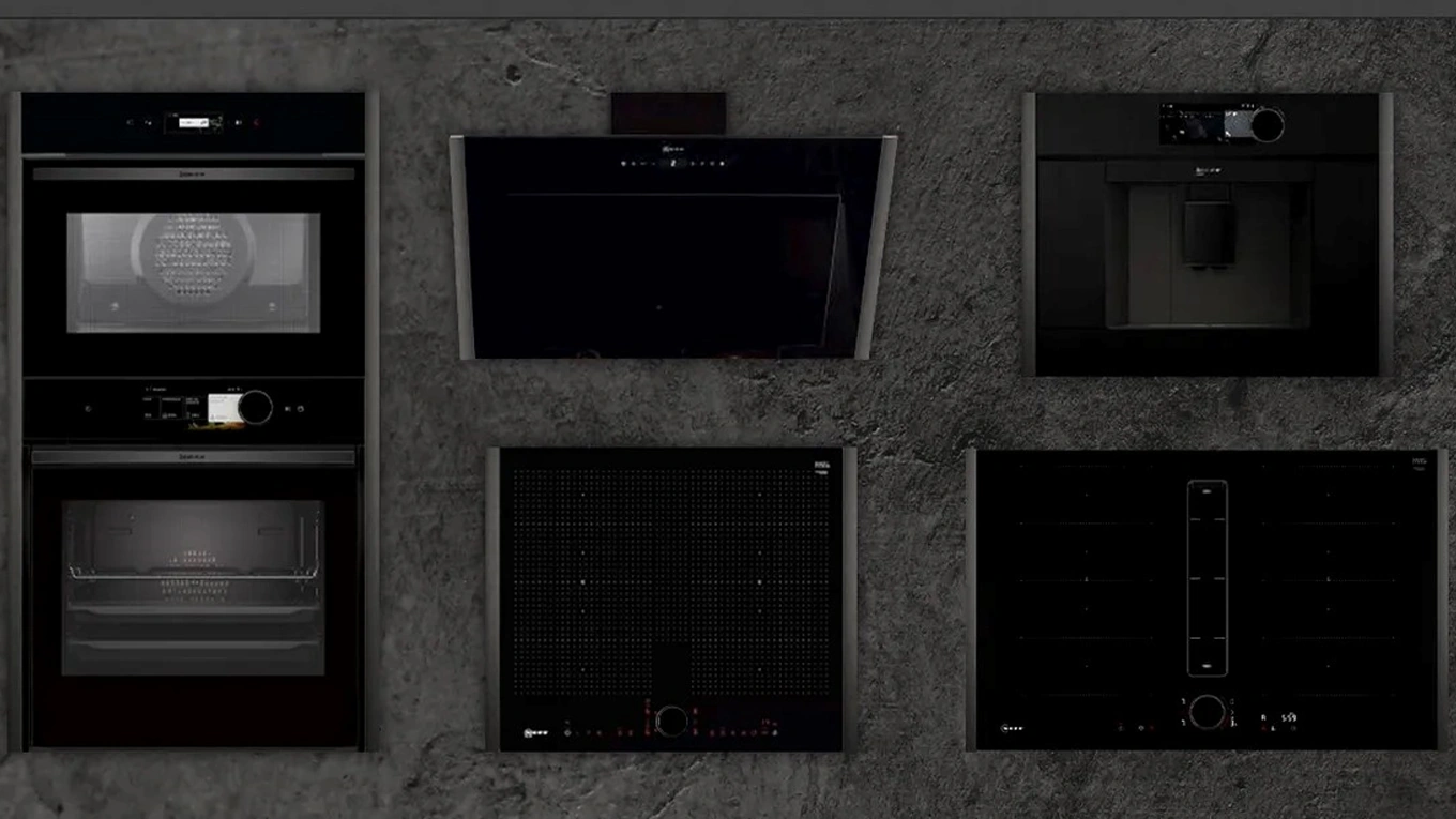 Neff anthracite grey neff geräte mit seitenleisten und griff in anthracite grey