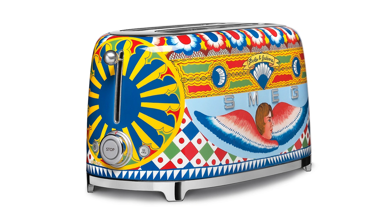 SMEG Dolce & Gabbana Toaster produktbild vom smeg dolce gabbana toaster von der seite
