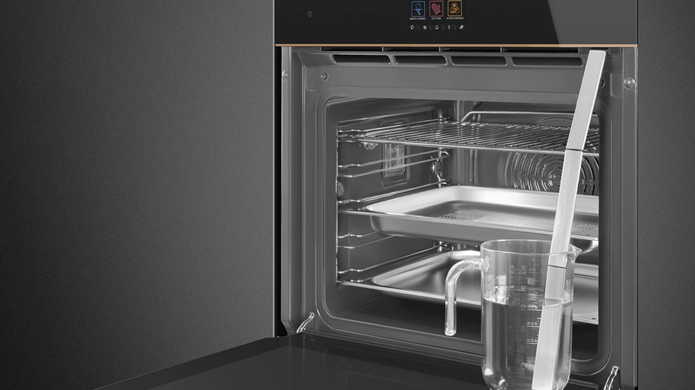 wasserzufuhr im smeg SO6604S4PNR dampfbackofen