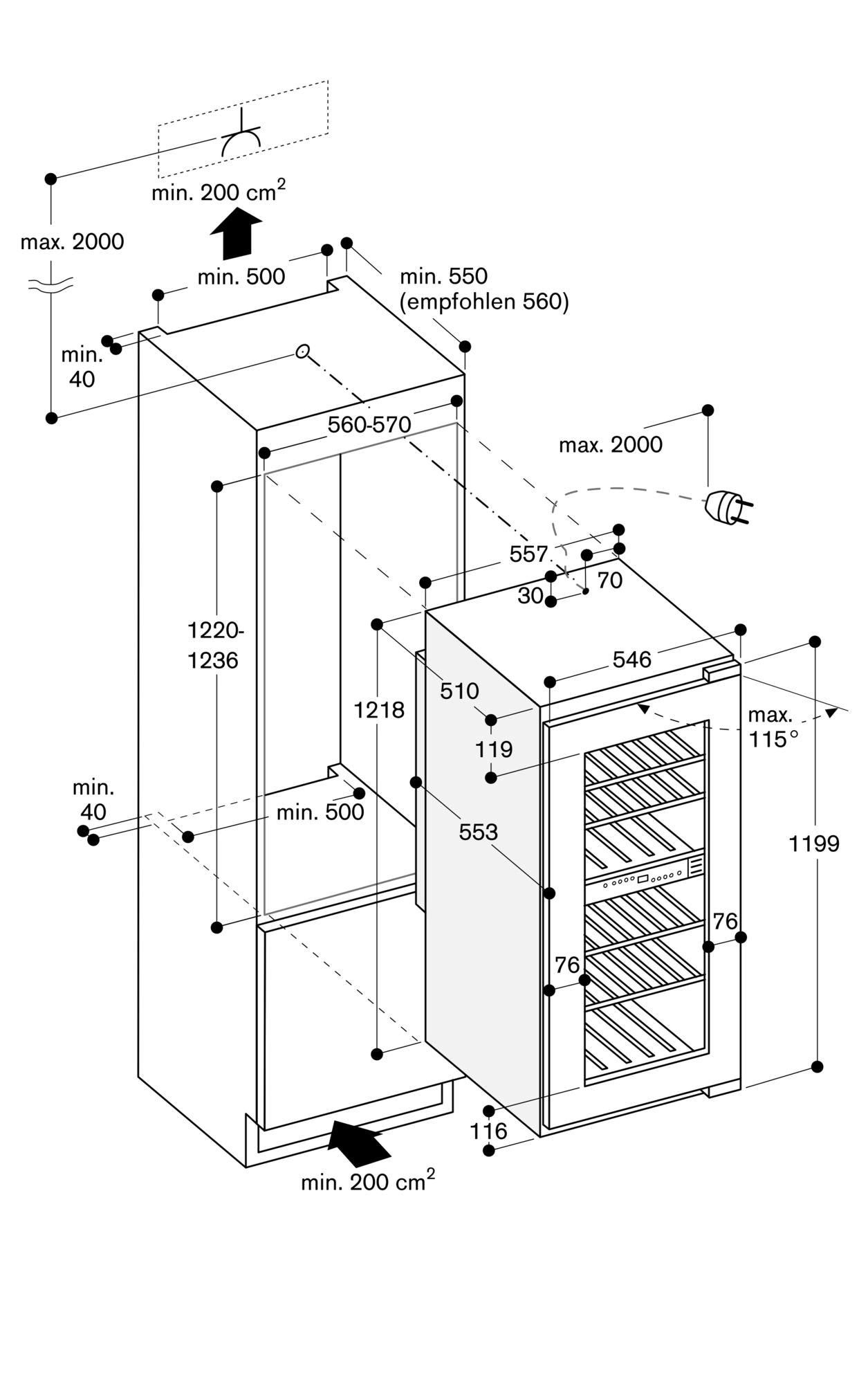 Gaggenau RW222262 Einbau-Weinklimaschrank 