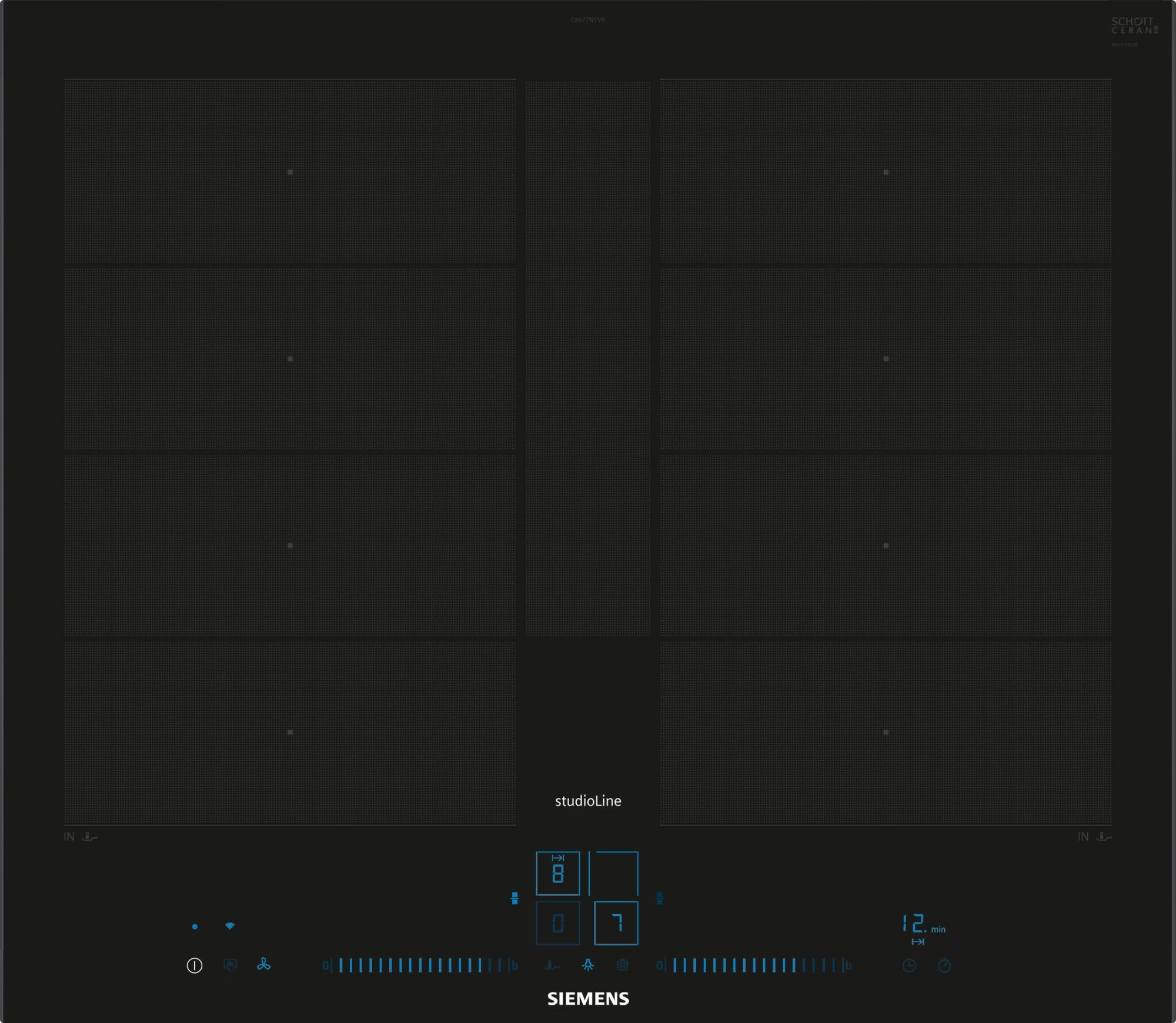 Siemens EX677NYV6E Einbau-Induktionskochfeld Schwarz