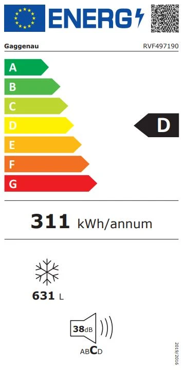 Energieklasse D - Vollständiges EU-Energielabel