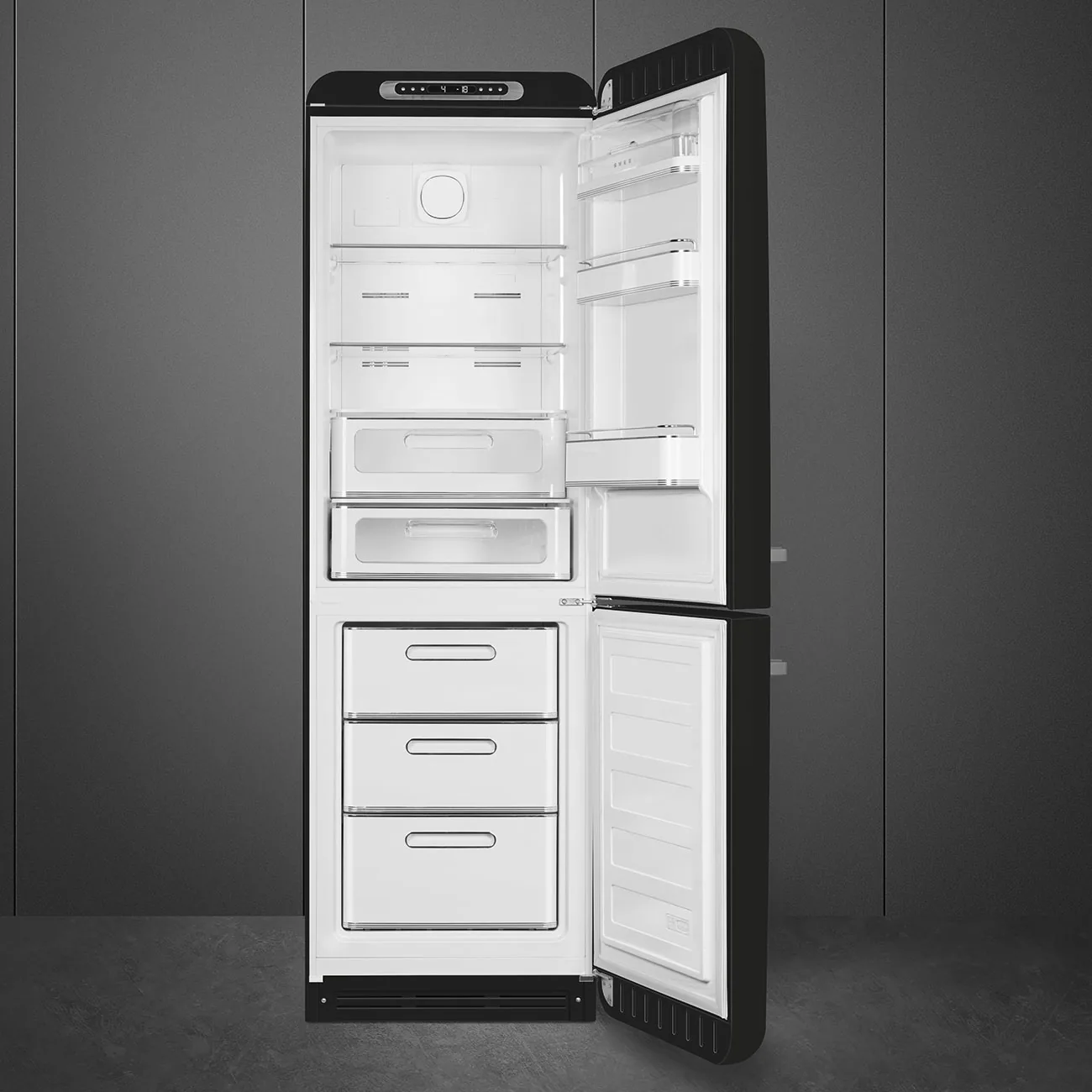 Smeg FAB32RBLM6 Stand-Kühl-Gefrierkombination Schwarz