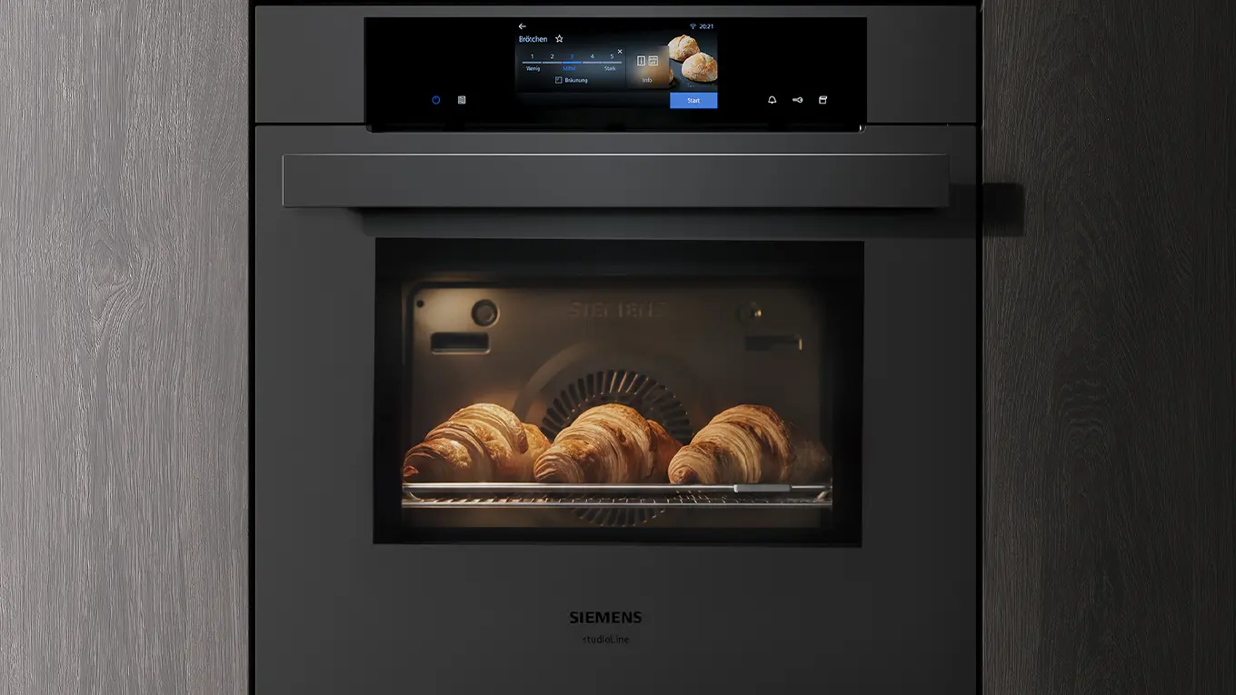 Croissants imSiemens KI Backofen mit bräunungssensor