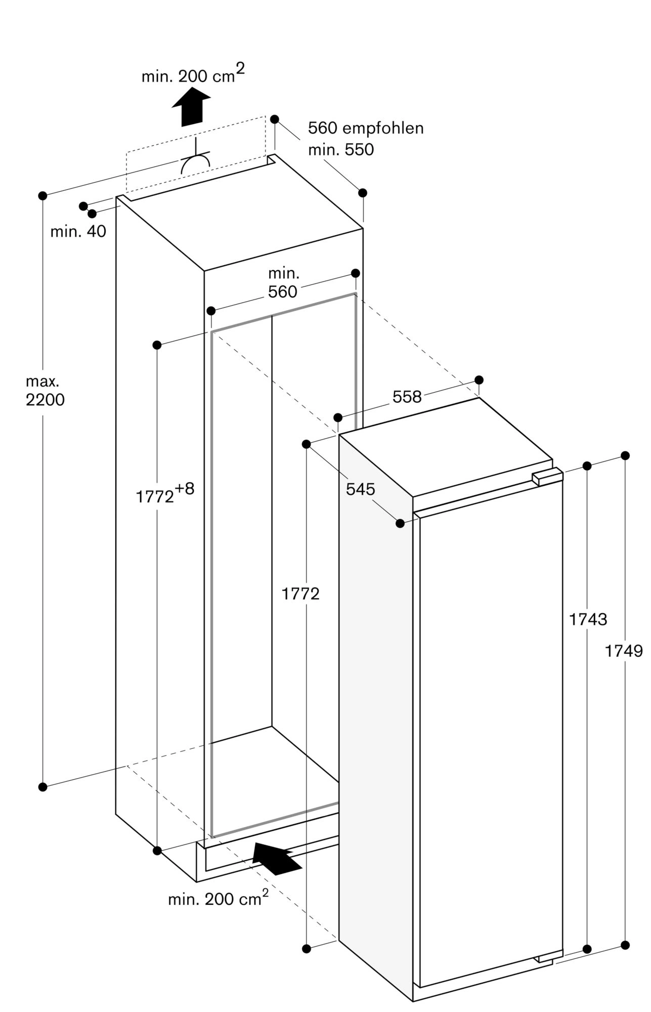 Gaggenau RT282306 Einbau-Kühlschrank 