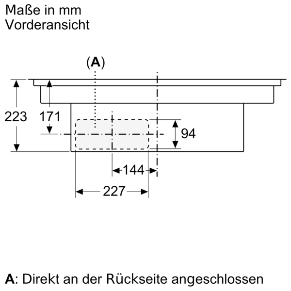 Siemens ED877FQ25E Induktionskochfeld mit integriertem Wrasenabzug blackSteel