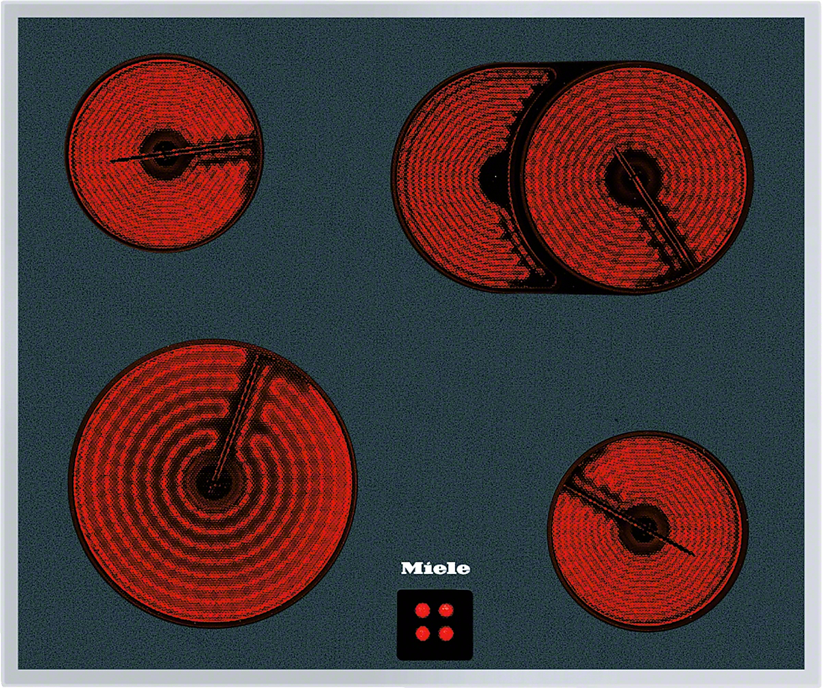 Miele KM 6024 LPT Herdgesteuertes Elektrokochfeld Edelstahl