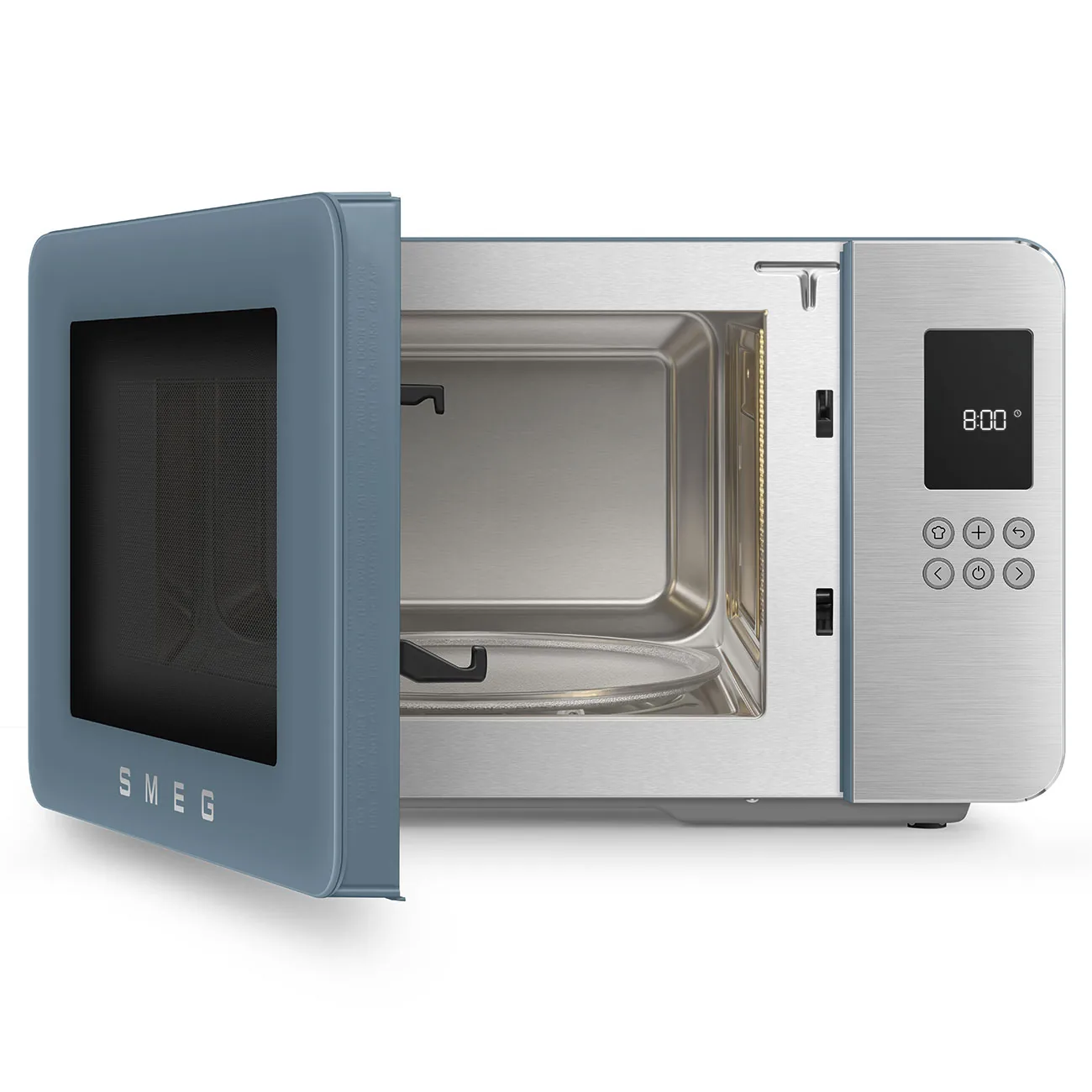 Smeg MOC01SBMEU Kombi-Tisch-Mikrowelle Storm Blue-Matt-Aluminium