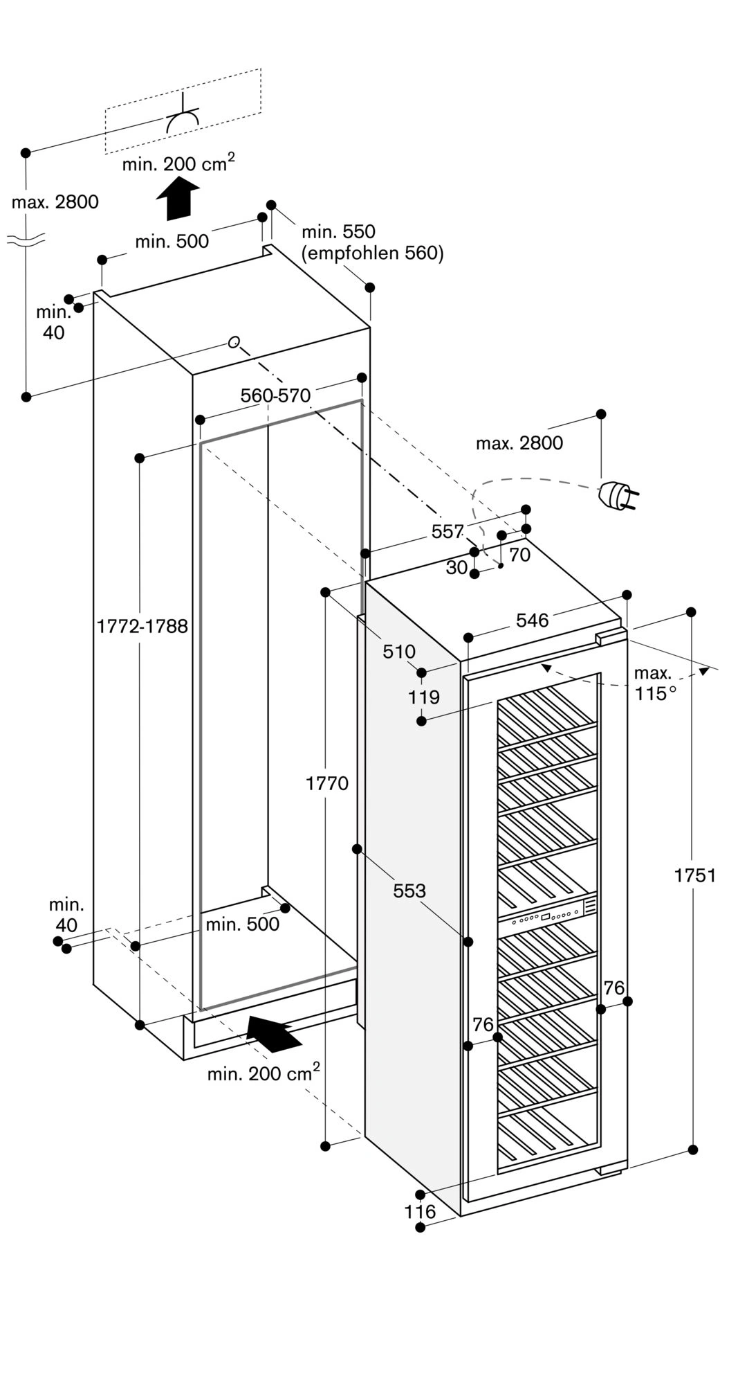 Gaggenau RW282262 Weinkühlschrank 