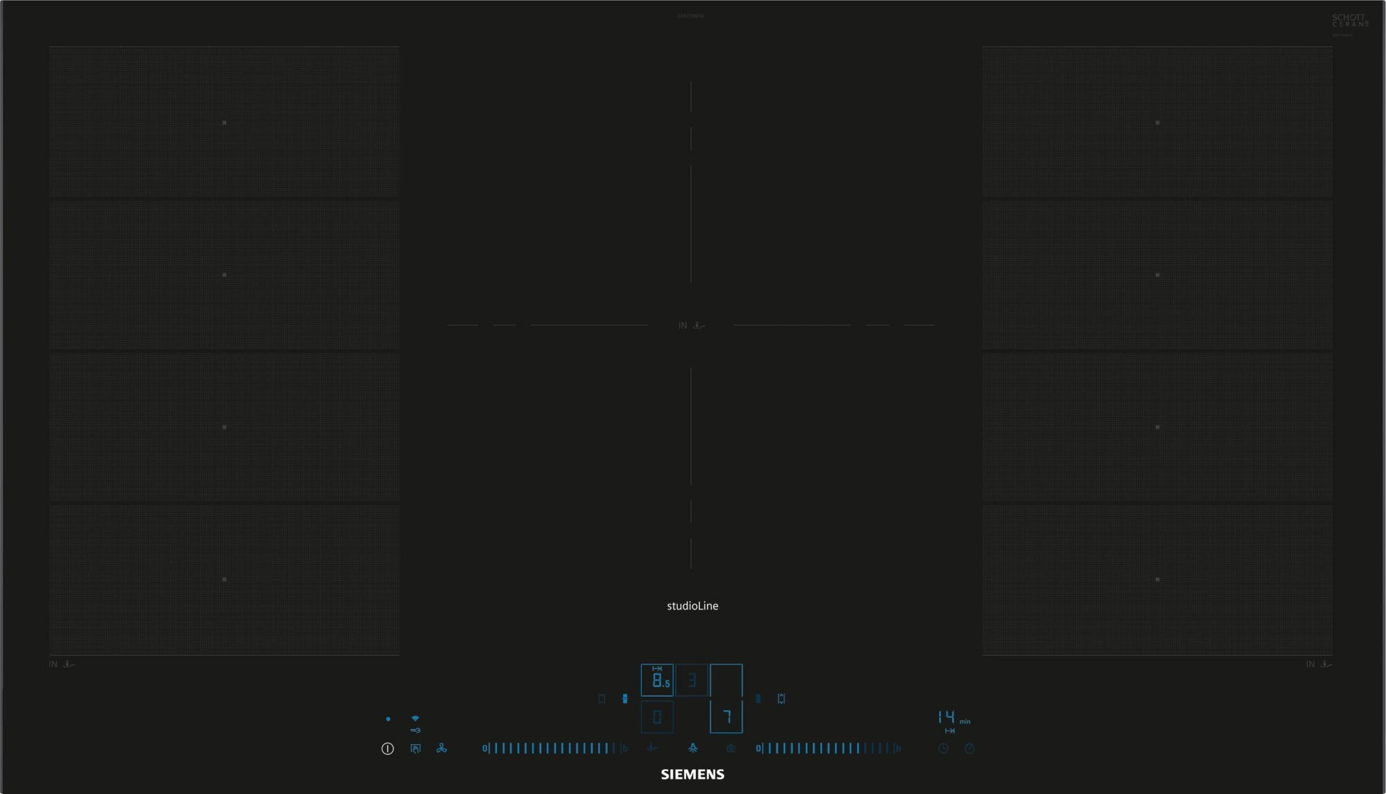 Siemens EX977NVV6E Einbau-Induktionskochfeld Schwarz